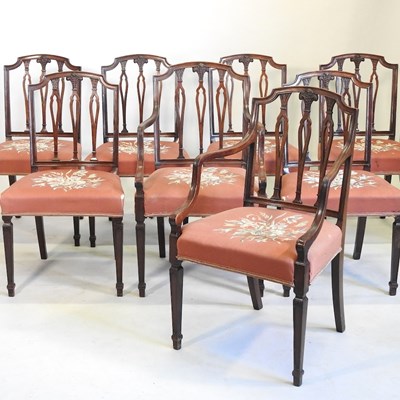 Lot 185 - A set of eight dining chairs