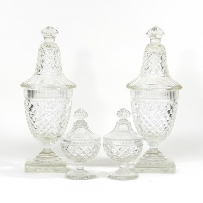 Lot 262 - Two pairs of glass jars