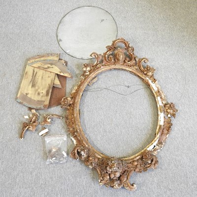 Lot 144 - An 18th century wall mirror