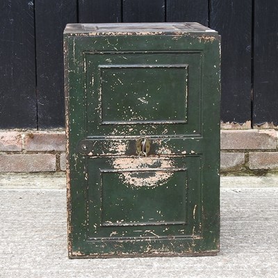 Lot 337 - A 19th century iron safe