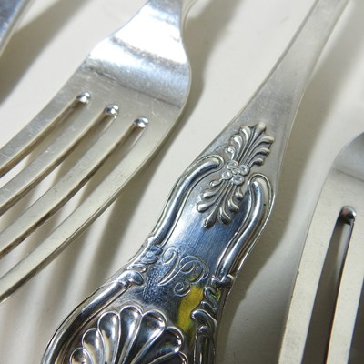Lot 234 - Twelve William IV Scottish silver forks