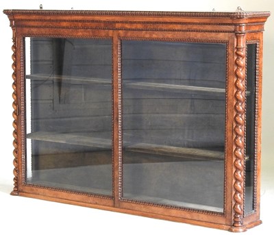 Lot 52 - A Victorian walnut display cabinet