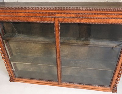 Lot 52 - A Victorian walnut display cabinet