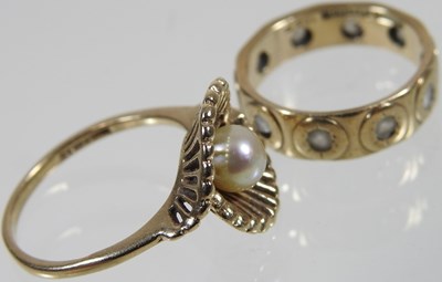 Lot 249 - Two 9 carat gold rings