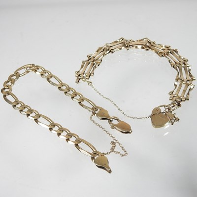 Lot 374 - Two gold bracelets