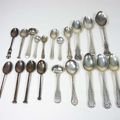 Lot 227 - A collection of silver spoons