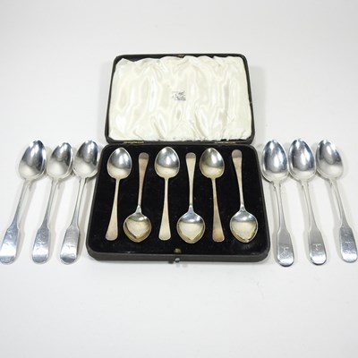Lot 177 - A collection of silver teaspoons