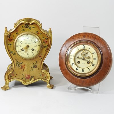 Lot 60 - A French clock and another