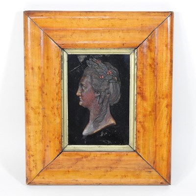 Lot 180 - A 19th century wax portrait