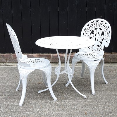 Lot 301 - A white painted bistro table