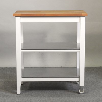 Lot 352 - A modern white painted trolley