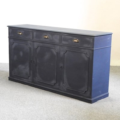 Lot 386 - A blue painted sideboard