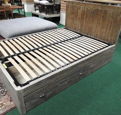 Lot 481 - A rustic style double bedstead