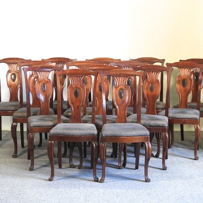 Lot 453 - A set of fourteen dining chairs