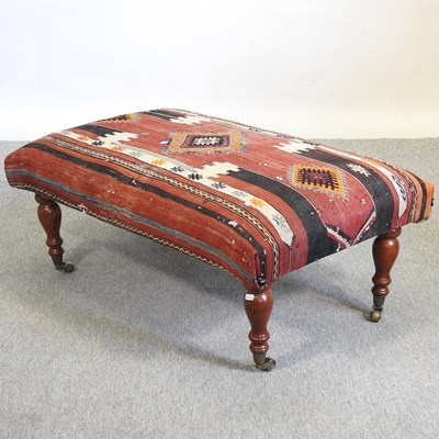 Lot 504 - A kelim upholstered stool