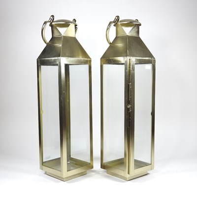 Lot 165 - Two metal garden lanterns