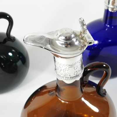 Lot 17 - A 19th century coloured glass claret jug