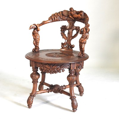 Lot 190 - An Italian desk chair