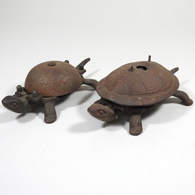 Lot 68 - Two metal tortoise bells