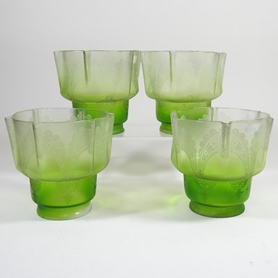 Lot 93 - Four green light shades