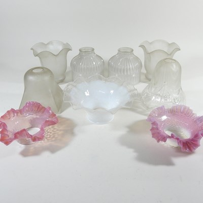 Lot 83 - A collection of glass lamp shades