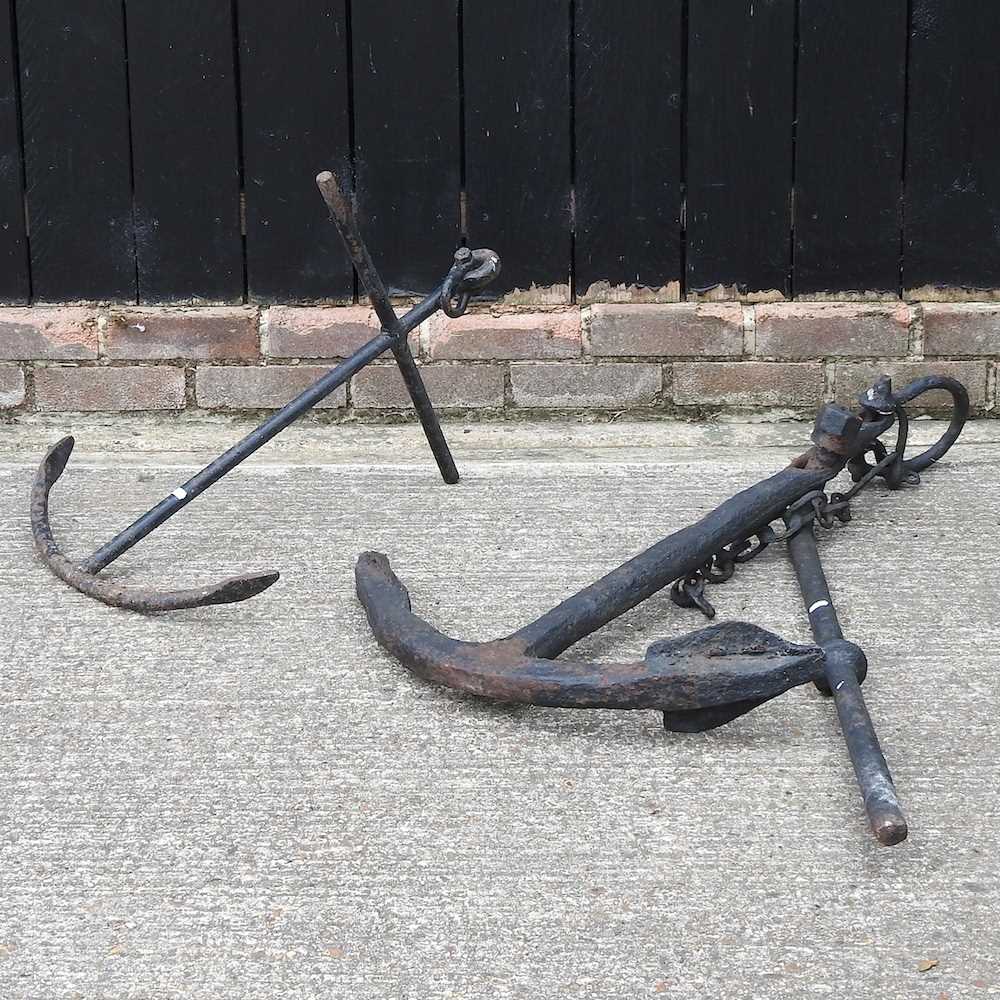 Lot 303 - An antique iron ship's anchor