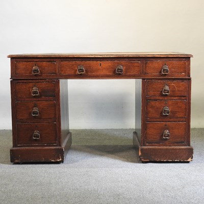 Lot 430 - A pedestal desk