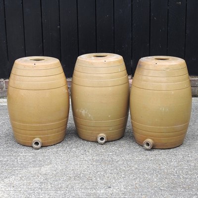 Lot 397 - Three stoneware barrels