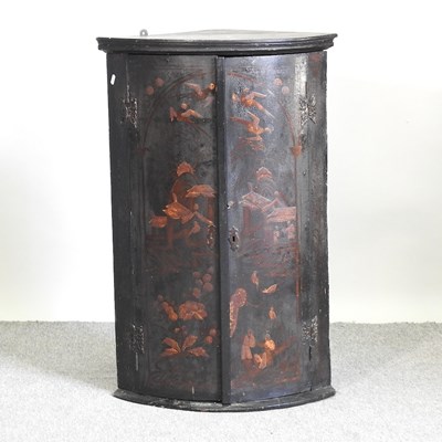 Lot 481 - A George III hanging corner cabinet