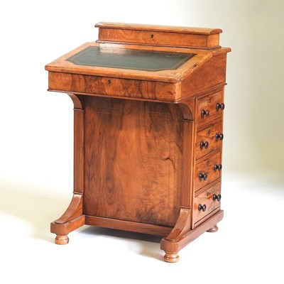 Lot 242 - A Victorian walnut davenport