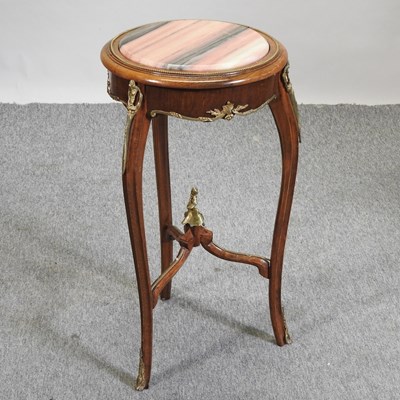 Lot 494 - A French style marble top jardinière stand