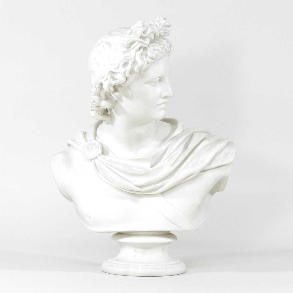 Lot 261 - A parian bust of Apollo