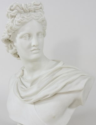 Lot 261 - A parian bust of Apollo