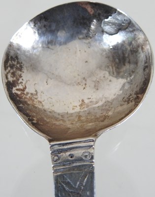 Lot 49 - A sejant silver spoon