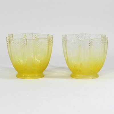 Lot 79 - A pair of glass light shades