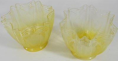 Lot 79 - A pair of glass light shades