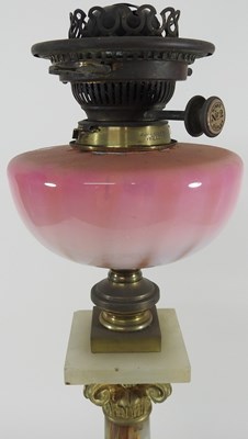 Lot 89 - An onyx oil lamp base