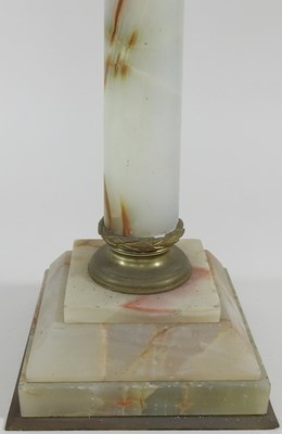 Lot 89 - An onyx oil lamp base