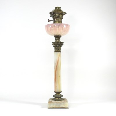 Lot 336 - An onyx oil lamp base