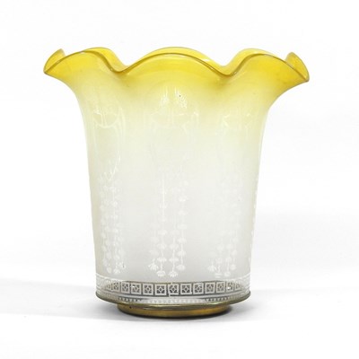 Lot 211 - A glass light shade