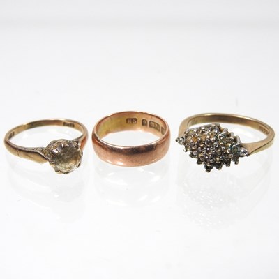 Lot 334 - Three gold rings