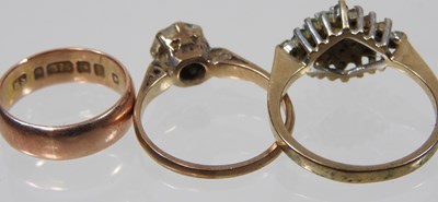 Lot 334 - Three gold rings