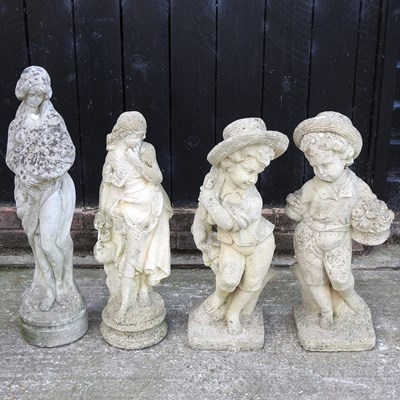 Lot 432 - Four garden statues