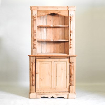 Lot 681 - An antique pine corner cupboard