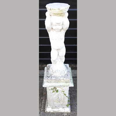 Lot 693 - A garden statue on pedestal