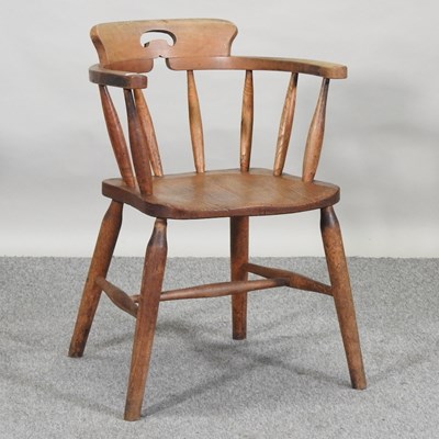 Lot 405 - A smoker's bow chair