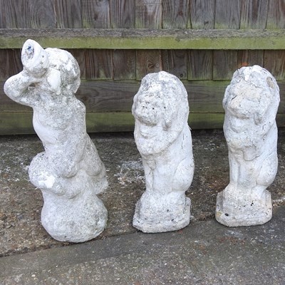 Lot 582 - Three garden figures