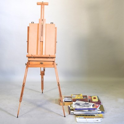 Lot 538 - An artist's box easel