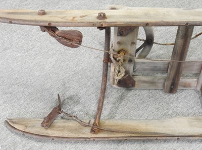 Lot 329 - A vintage wooden sledge