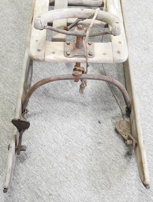 Lot 329 - A vintage wooden sledge